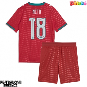 Portugalsko Pedro Neto #18 Dětské Domácí dres komplet MS 2026 Krátký Rukáv (+ trenýrky)
